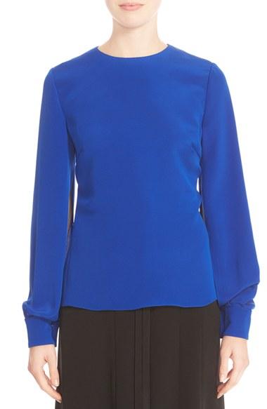Women's Cushnie Et Ochs Silk Slit Sleeve Blouse