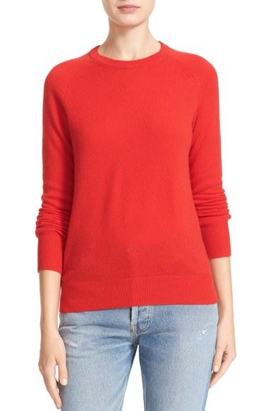 Women's Equipment 'sloane' Crewneck Cashmere Sweater - Red