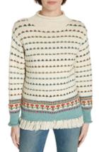 Women's Tory Burch Floral Jacquard Sweater - Ivory