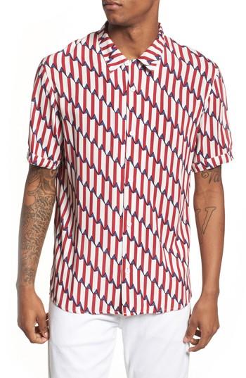 Men's Elevenparis Shopy Print Woven Shirt - White