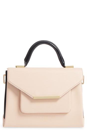 Ted Baker London Faux Leather Satchel - Beige