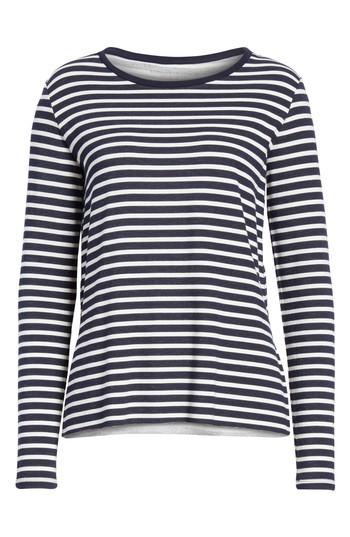 Women's Majestic Filatures Stripe Sweatshirt - Blue