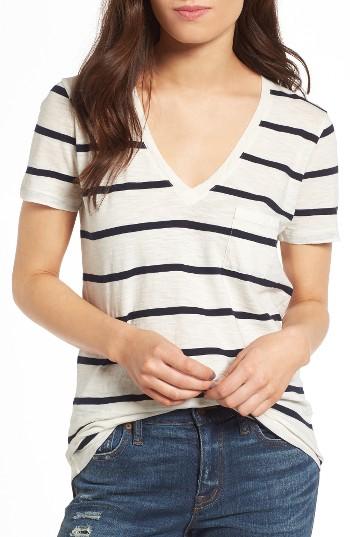 Women's Madewell Whisper Cotton V-neck Pocket Tee