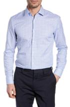 Men's Boss Jenno Slim Fit Plaid Dress Shirt .5 - Blue