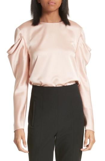 Women's Tibi Celestia Drape Sleeve Top - Pink