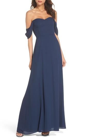 Women's Wayf Rachel Off The Shoulder Gored Maxi Dress