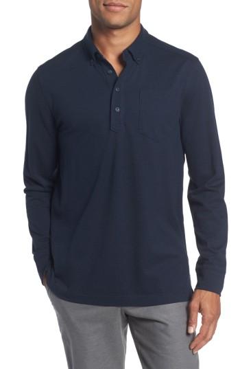 Men's Nordstrom Men's Shop Long Sleeve Polo - Grey