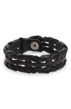 Men's Orciani Wax Woven Leather Bracelet