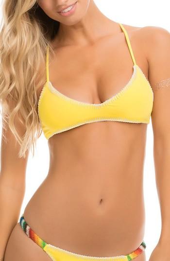 Women's Ale By Alessandra Bonfire Bikini Top - Yellow