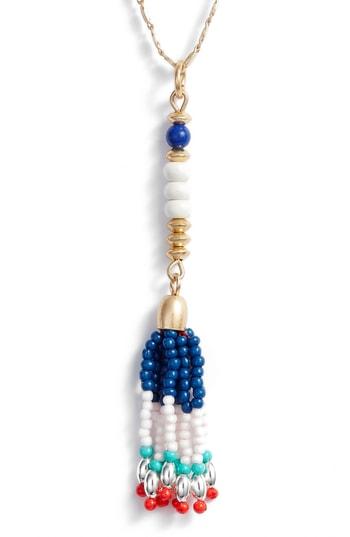 Women's Rebecca Minkoff Luna Bead Tassel Pendant Necklace