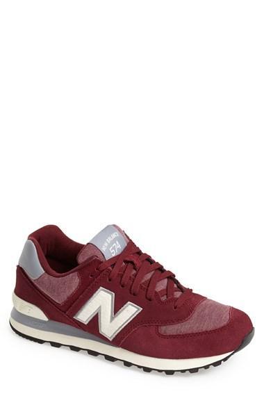 New Balance '574 Pennant' Sneaker (men) Maroon/ White