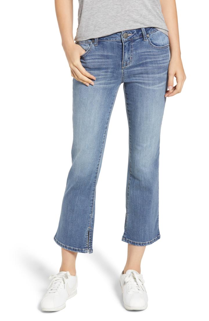 Women's 1822 Denim Slit Hem Crop Flare Jeans