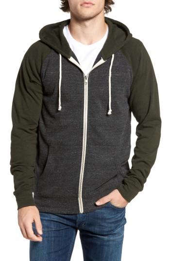 Men's Threads For Thought Raglan Hoodie, Size - Black