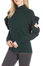 Women's Chelsea28 Ruffle Sleeve Sweater, Size - Green