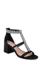 Women's Jewel Badgley Mischka Janica Block Heel Sandal .5 M - Black