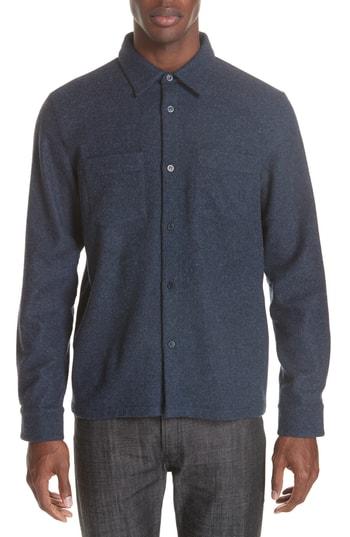 Men's A.p.c. Surchemise Joe Wool Shirt - Blue