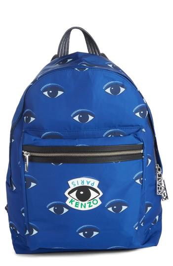 Men's Kenzo 'eyes' Nylon Backpack - Blue