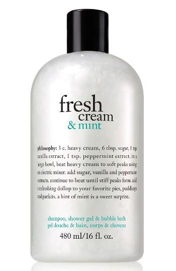 Philosophy Fresh Cream & Mint Shampoo, Shower Gel & Bubble Bath