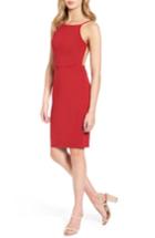 Women's Soprano Open Back Body-con Dress - Red
