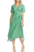 Women's Vince Camuto Playful Stripe Wrap Dress - Green