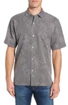 Men's Tommy Bahama Digital Palms Silk Sport Shirt - Black