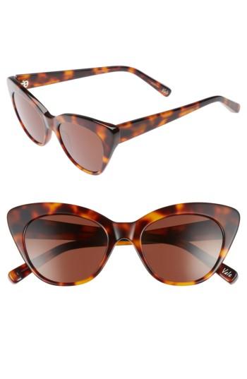 Women's Elizabeth And James Vale 52mm Cat Eye Sunglasses - Tortoise