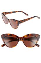 Women's Elizabeth And James Vale 52mm Cat Eye Sunglasses - Tortoise