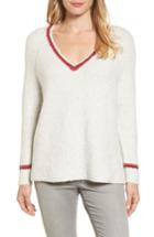 Women's Velvet By Graham & Spencer Boucle V-neck Sweater - Ivory