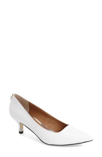 Women's J. Renee 'braidy' Kitten Heel Pump .5 Aa - White