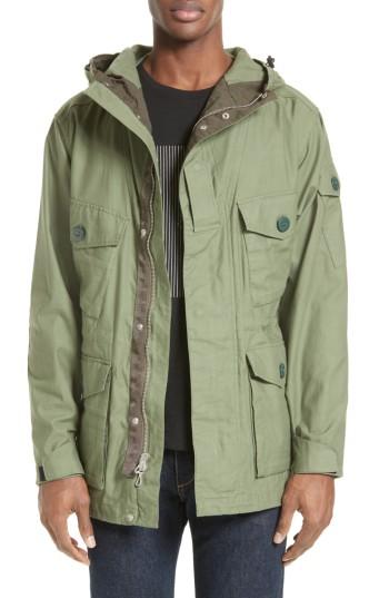 Men's Rag & Bone Miles Hooded Military Parka - Green