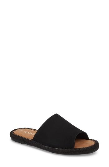 Women's Toms Clarita Espadrille Slide Sandal B - Black