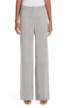 Women's Erdem Pinstripe Satin Wide Leg Pants