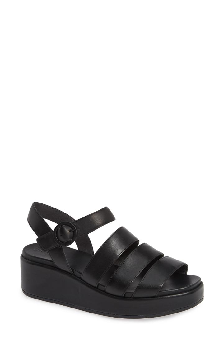 Women's Camper Misia Platform Wedge Sandal Us / 38eu - Black