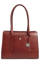 Lodis Paula Rfid-protected Coated Leather & Suede Brief Shoulder Bag - Blue