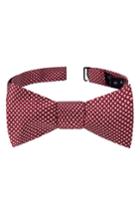 Men's Ted Baker London Ravishing Check Silk Bow Tie, Size - Red