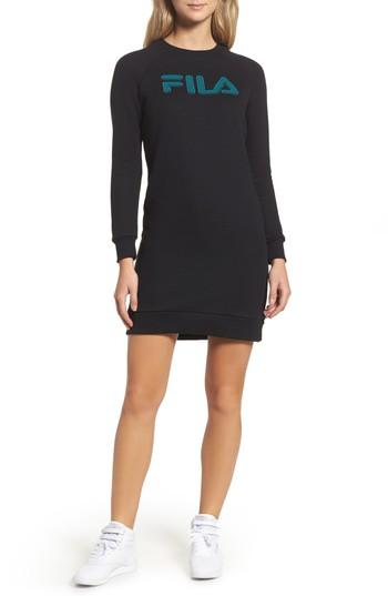 Women's Fila Courtney Sweatshirt Dress - Black