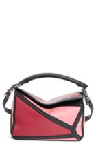 Loewe Puzzle Graphic Colorblock Leather Bag - Pink
