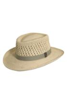 Men's Scala Raffia Gambler Hat /x-large - White
