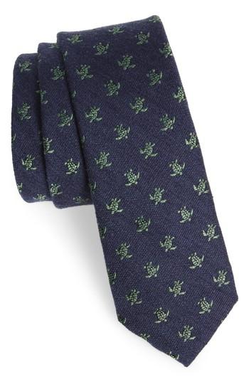 Men's Nordstrom Men's Shop Turtle Time Silk & Wool Skinny Tie