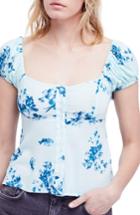 Women's Free People Close To You Floral Blouse - Blue