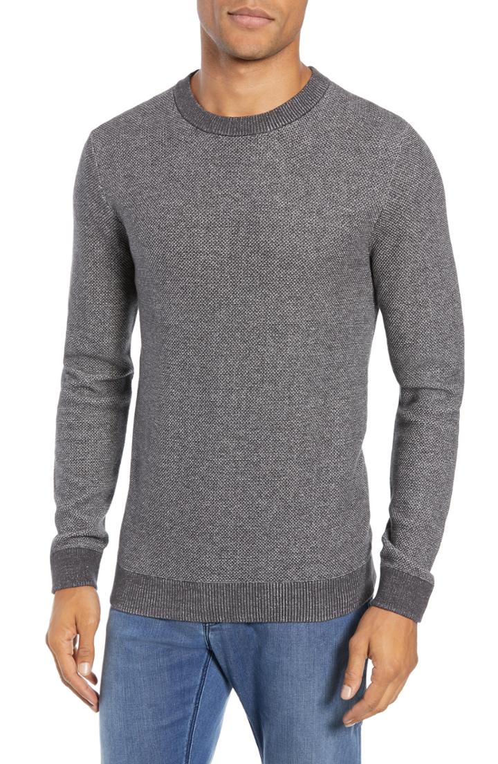 Men's Selected Homme Regular Fit Crewneck Sweater - Grey