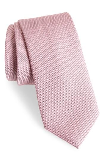 Men's Calibrate Seedstitch Solid Cotton & Silk Tie
