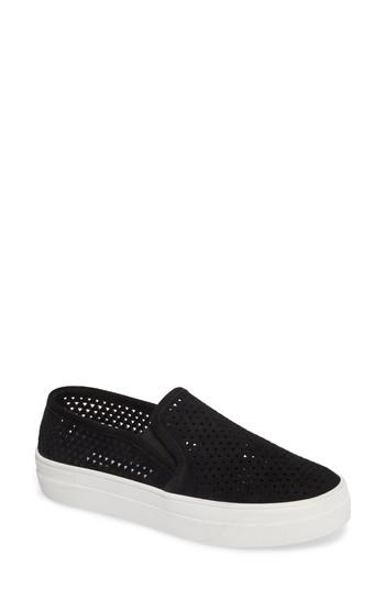 Women's Steve Madden Gills Perforated Slip-on Sneaker M - Black