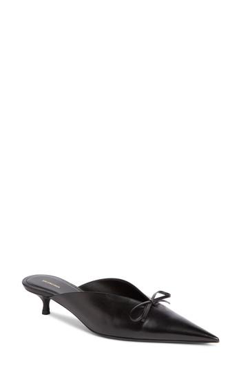 Women's Balenciaga Bow Pointy Toe Mule Us / 35eu - Black