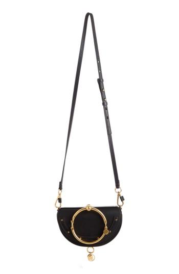 Chloe Small Nile Bracelet Calfskin Leather Minaudiere - Black