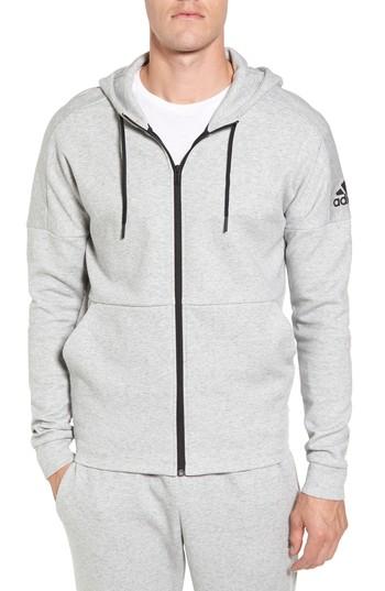 Men's Adidas Id Stadium Zip Hoodie - Grey