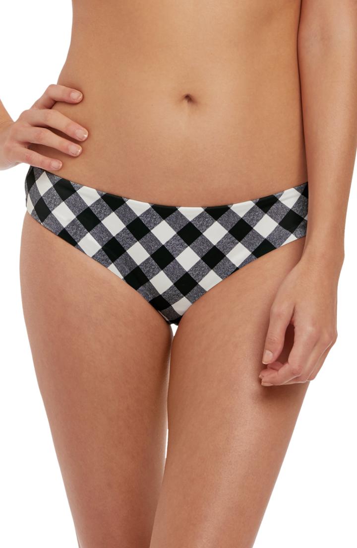 Women's Freya Totally Check Bikini Bottoms - Black