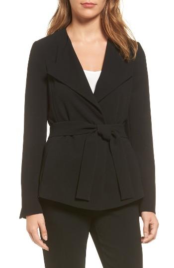 Women's Boss Karelina Belted Suit Jacket R - Black