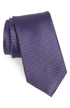 Men's Nordstrom Men's Shop Lairson Micro Silk Tie, Size - Purple