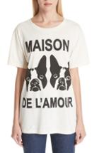 Women's Gucci Maison De L'amour Dog Print Cotton Jersey Tee - Ivory